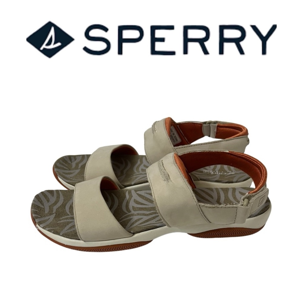 New Sperry Cream & Orange Accent  Sport Comfort Sandals - Women’s 9